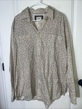 Panhandle Rough Stock Men’s XL Paisley Pearl Snap Western Shirt